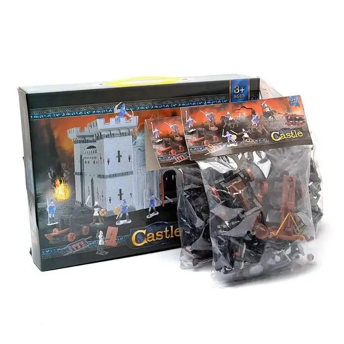 Simulation château médiéval mercenaire forteresse enfants militaire sable Table soldat jouet assemblage modèle garçon