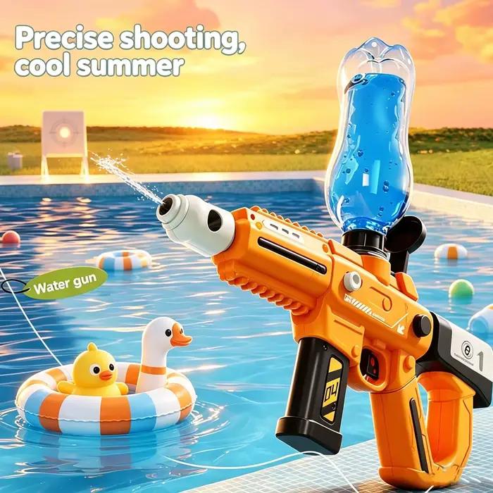 Nouveauté 2026 Pistolet à eau électrique à pulvérisation rapide, jouet d'été pour enfants, pour les jeux de plein air à la plage, pistolet de combat fantaisie, pour garçons, enfants et adultes