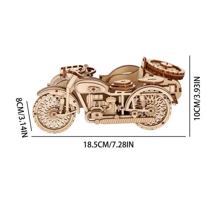 Tricycle rétro bricolage modèle de voiture Puzzle en bois 3D