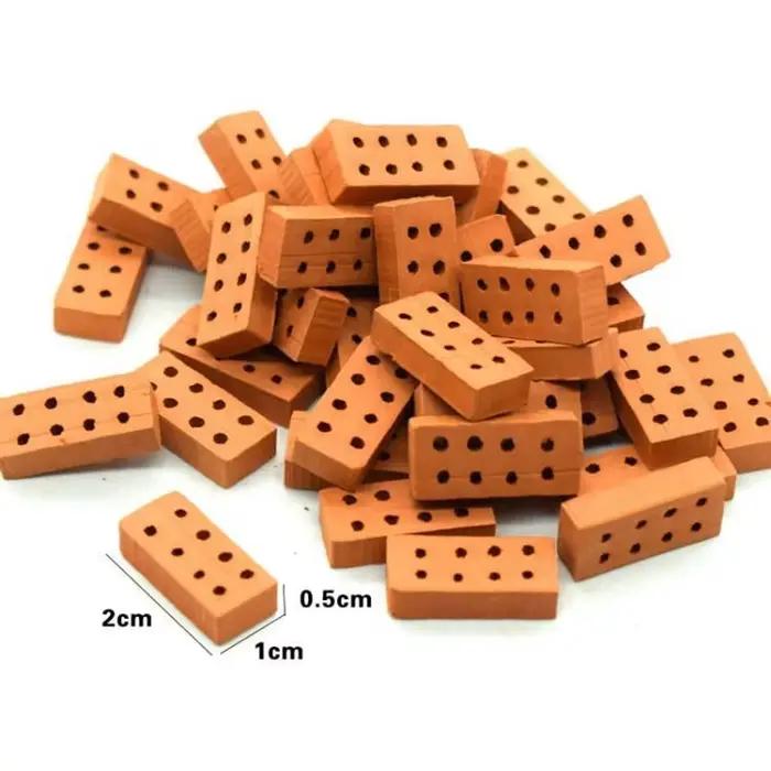 1 à 16 modèles petites briques Mini Simulation briques de construction bricolage Micro paysage maison jouet Antique bâtiment assemblage petite maison