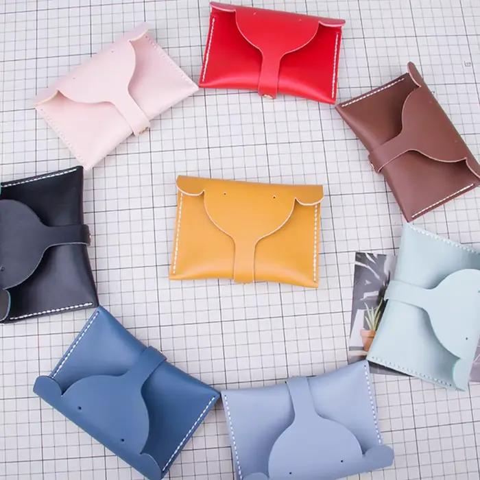 Kit de fabrication de porte-monnaie en PU DIY, style décontracté, couleur unie, style dessin animé, petit sac éléphant