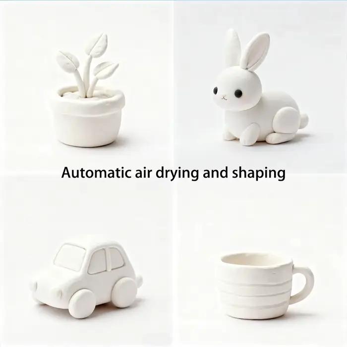 Pâte à modeler en argile blanche pure ultra-légère séchée à l'air pour enfants