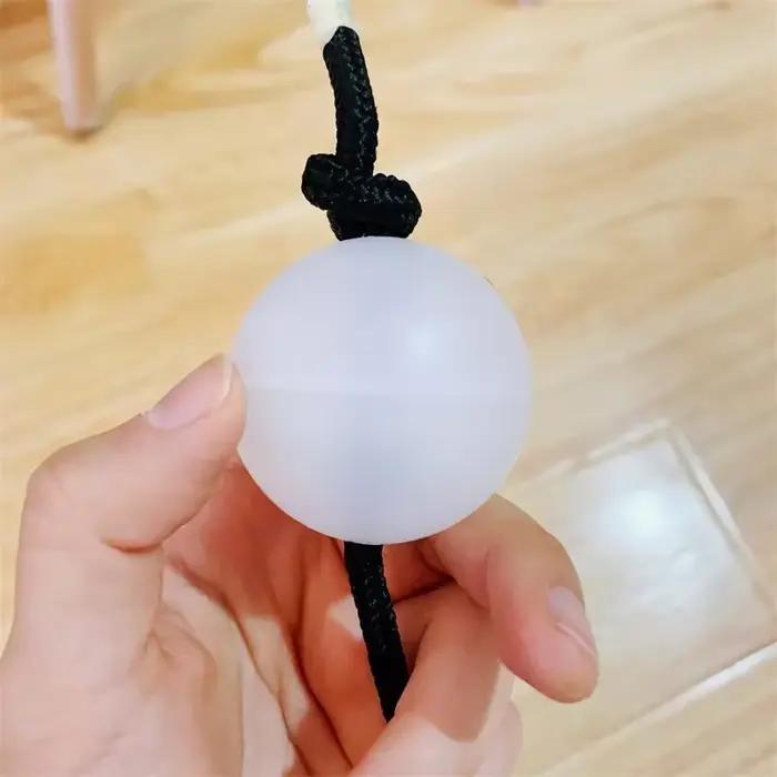 1 paire de Shaker africain Asalato, boule de rythme Maracas, Instrument de Percussion à une main, 2 cordes et 4 boules pour débutants