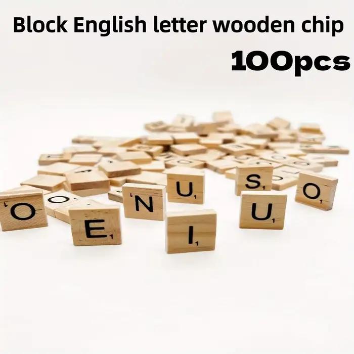 100 pièces de lettres en bois