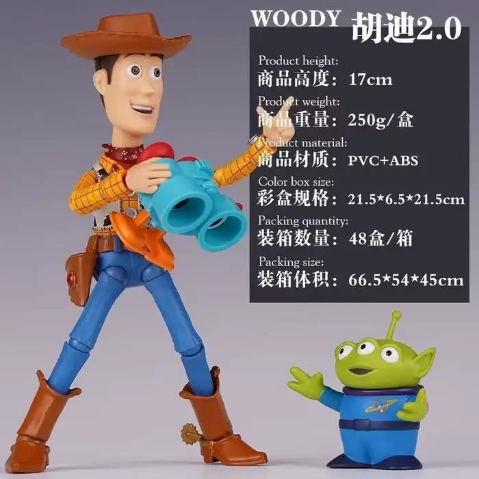 Figurine articulée Revoltech Toy Story Woody Ver.2.0 avec visages multi-expressifs, modèle de collection pour les fans d'animation