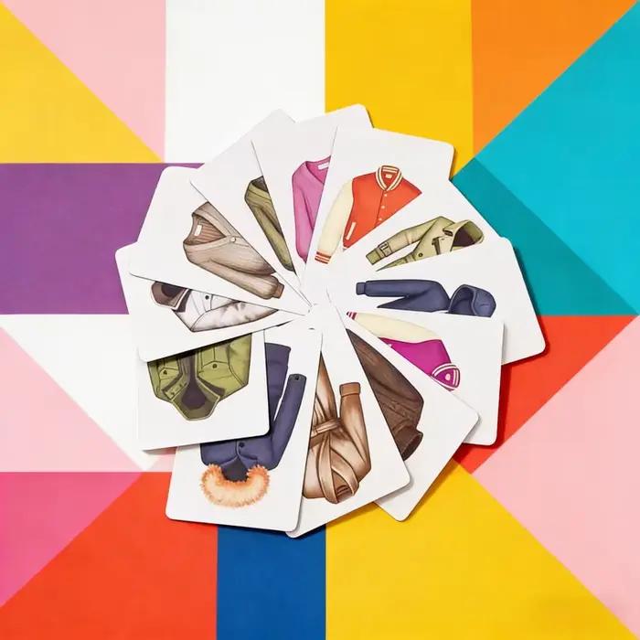 Jeu de cartes de correspondance de vêtements