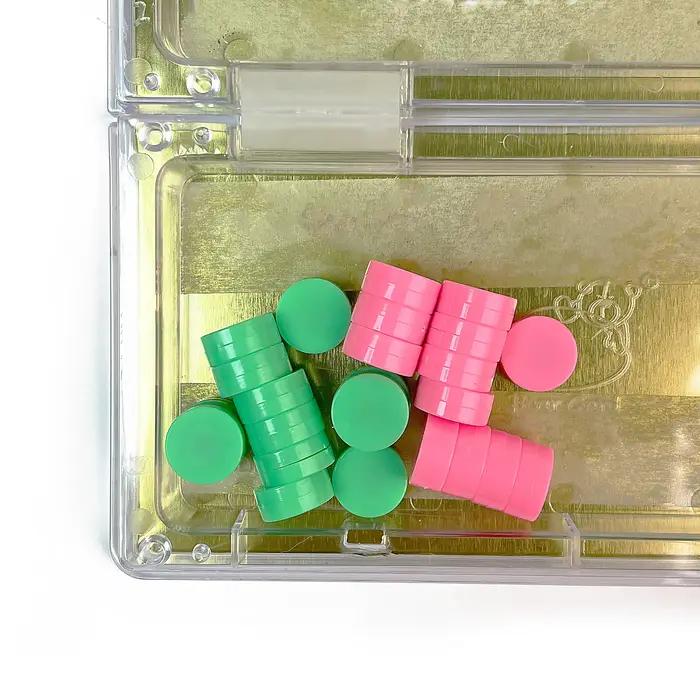 Jeu de dames magnétique pliable en cristal
