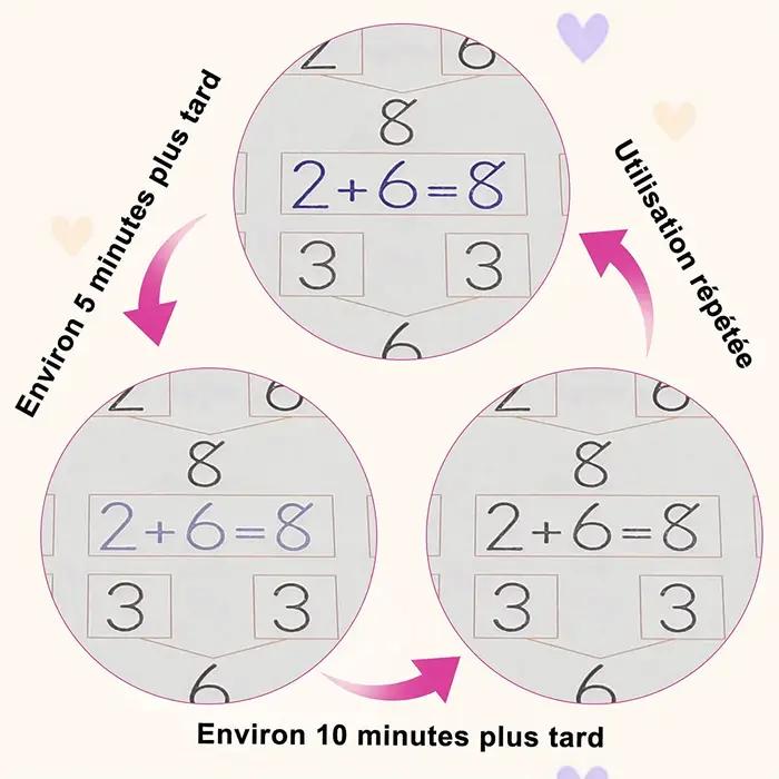 Cahier d'écriture cursive pour enfants, nettoyage rainuré de l'écriture manuscrite, pratique magique, blocalligraphie, maternelle, alth