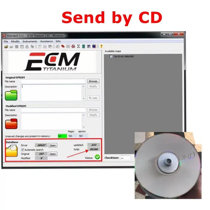 ECM Titanium 1.61 avec plus de 26 000 pilotes, outil ECU compatible avec Windows 7/8/10 - Mise à jour 2025 - Pilote ECM 18259