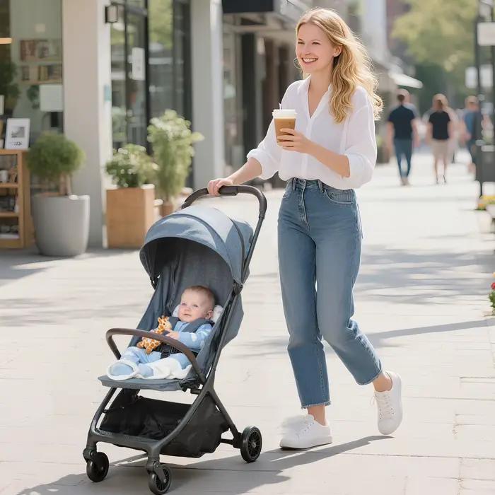 Poussette pliable Pawhut avec dossier inclinable