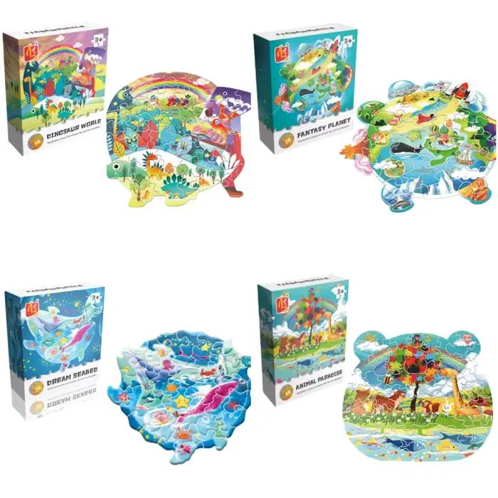 Ensemble de puzzles d'animaux colorés - 28/36/48 pièces - Cadeau éducatif stimulant pour enfants et aînés