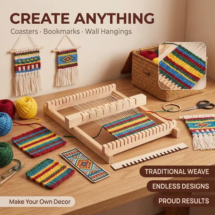 Kit de cadre à tisser en bois DIY – Machine