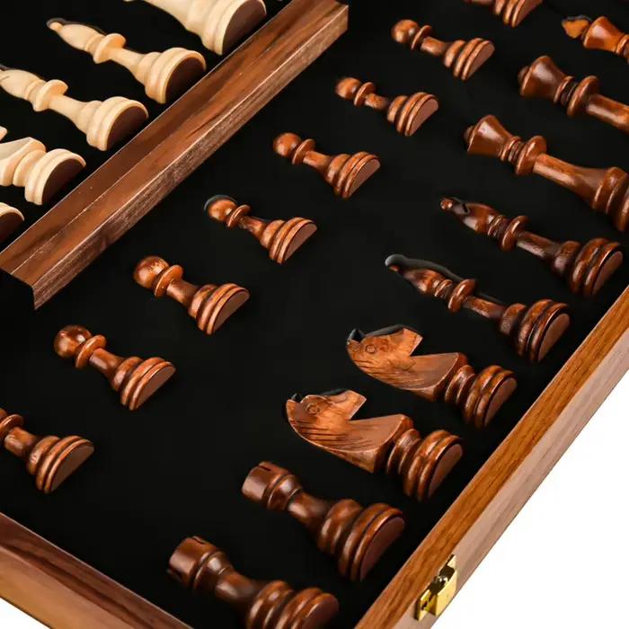 Jeu D'échecs Pliant en Bois de Qualité Supérieure