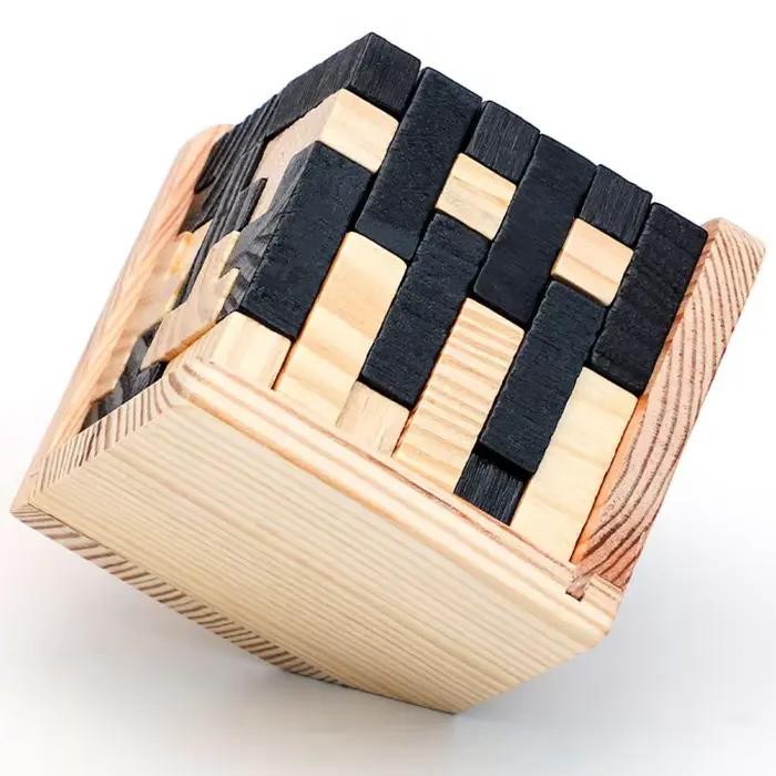 Puzzle Cube 3D Luban, jouet éducatif créatif en bois