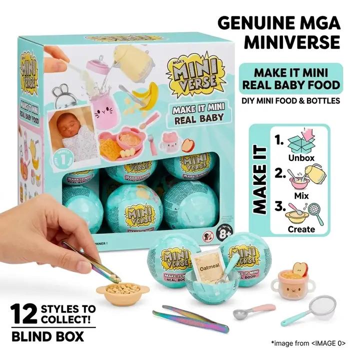 MGA Miniverse Make It Mini Real Baby Food DIY Resin Craft Mystery Blind Ball