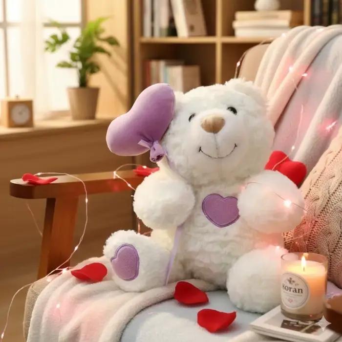 Ours en peluche en forme de cœur pour la Saint-Valentin