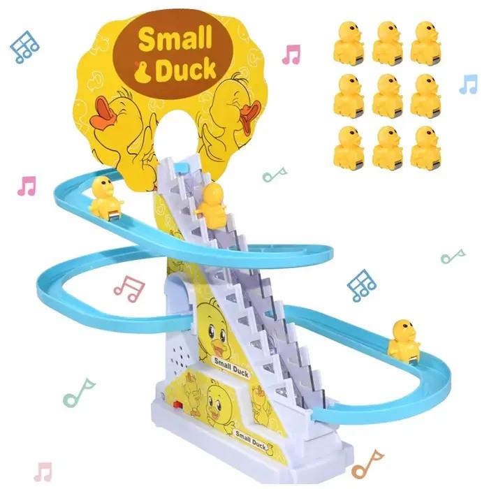 Ensemble de jouets de piste de course pour canards grimpeurs automatiques