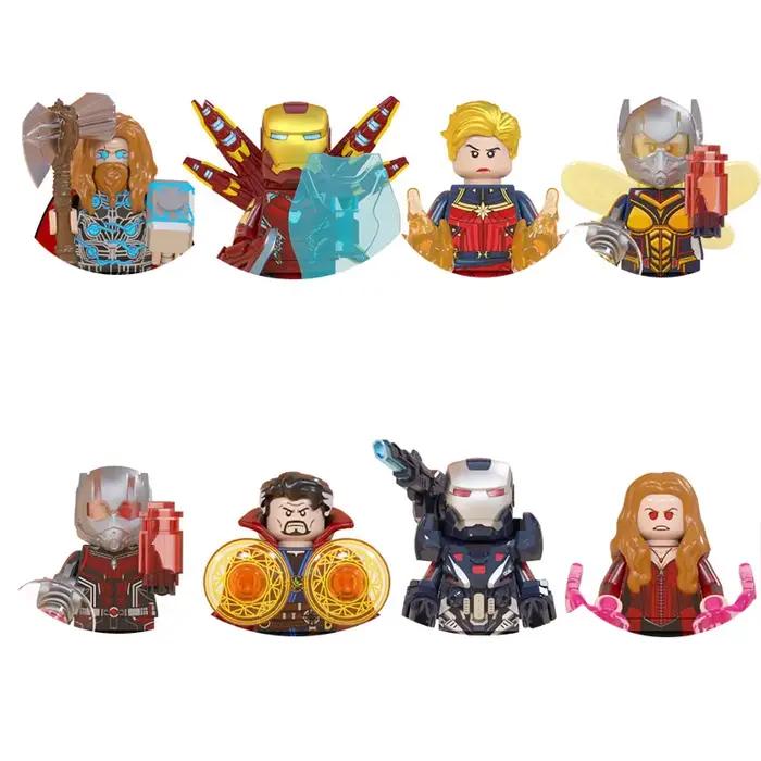 Marvel Iron Man Captain America blocs de construction de personnages classiques jouet en brique mini modèle poupée cadeau d'anniversaire de vacances pour enfants