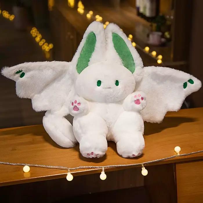 Lapin blanc volant en peluche