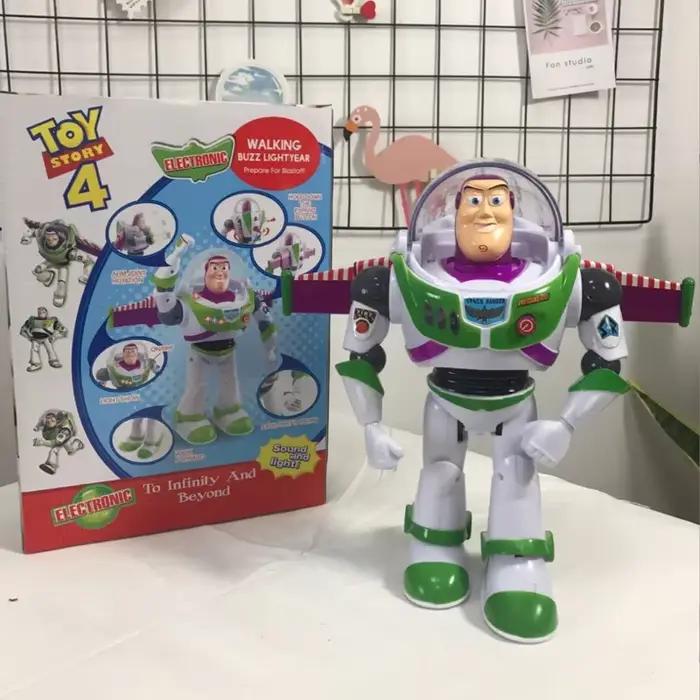 Figurines parlantes Disney Pixar Toy Story 4 Buzz Lightyear, 33cm, modèle de poupée à corps en tissu, collection limitée, jouets décoratifs, cadeau