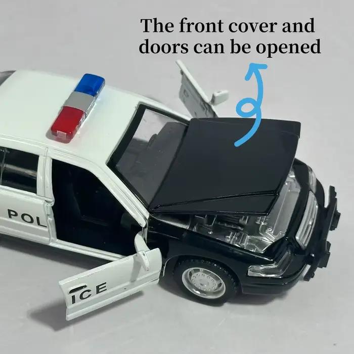 Modèle de voiture de police interactive avec effets sonores et lumineux pour enfants