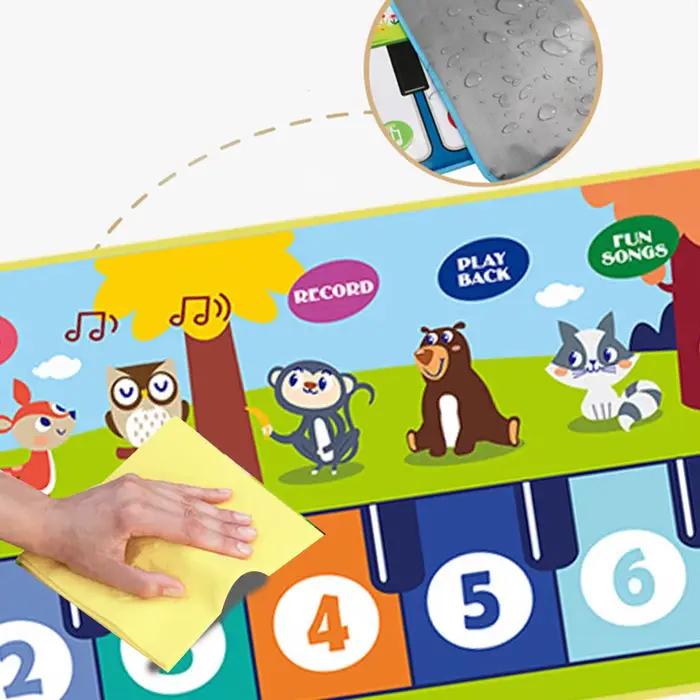 Tapis musical Chriyungel en plastique durable pour enfants de 3 à 6 ans, clavier de sol, tapis de piano, jouet éducatif attrayant pour apprendre la musique et la danse à la maison ou à l'école