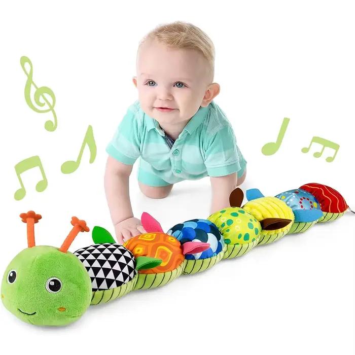 Jouets pour bébé chenille musicale jouet en peluche