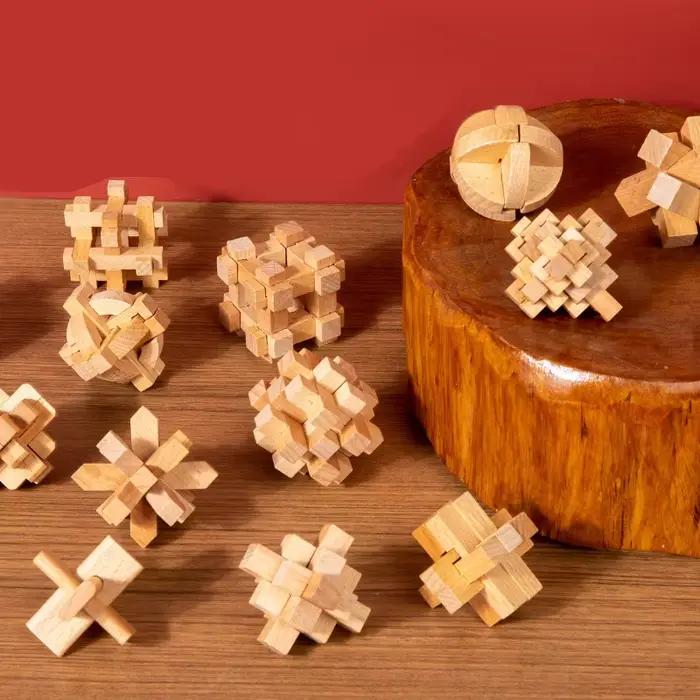 Cubes de logique Luban Lock pour enfants et adultes intelligents