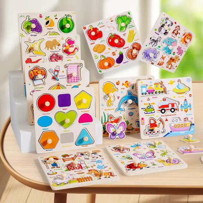 Puzzle en bois Montessori pour enfants