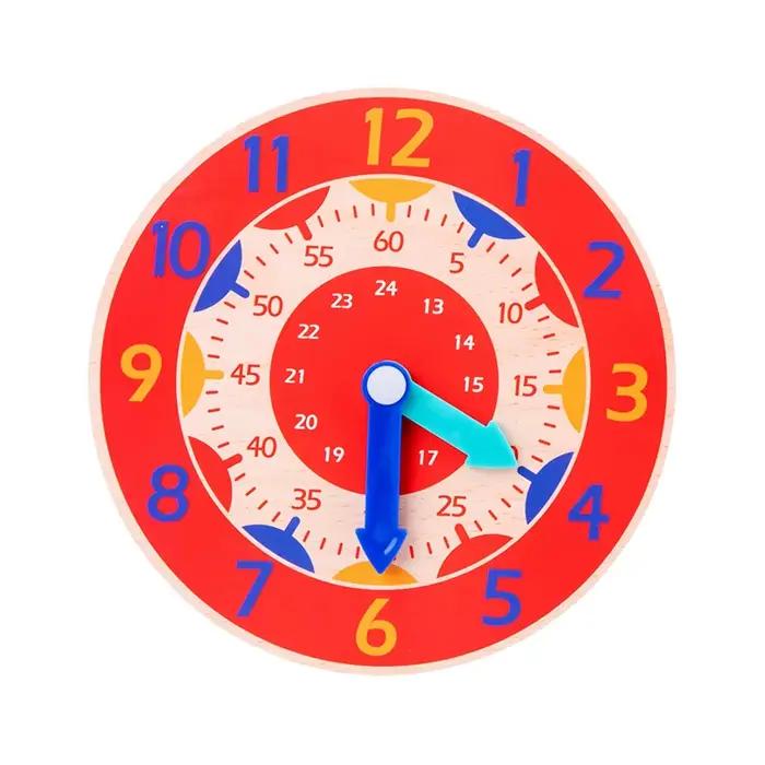 Horloge en bois Montessori pour enfants
