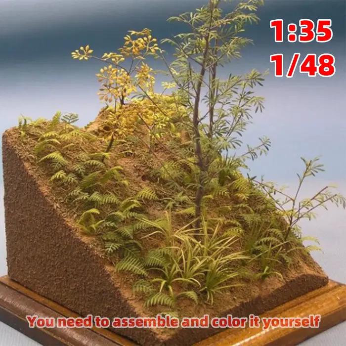 Modèle miniature à assembler à l'échelle 1/35 1/48, plantes, olivier, feuilles d'olivier, arbre pour diorama de table de sable
