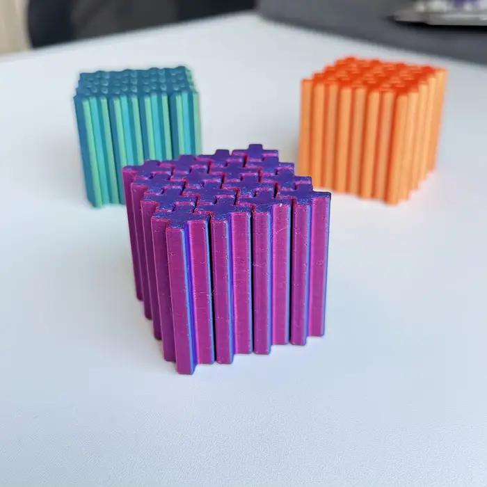 Ornement de bureau anti-stress Slime Cross Cube