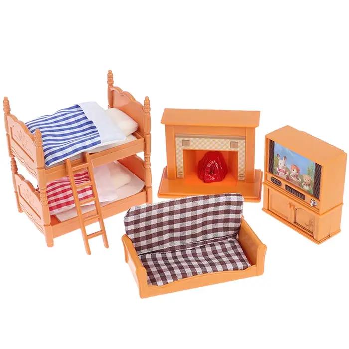 Poupée familiale forestière 1:12, accessoires de cuisine pour maison de poupée, Mini modèle de renne, meubles miniatures, jeu de simulation pour filles, cadeaux