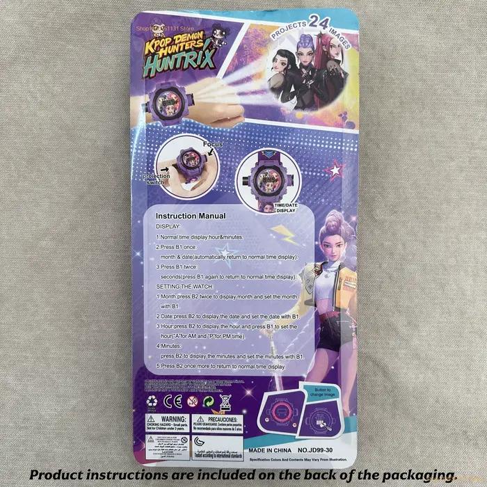 Montre de projection animée avec 24 images de dessins animés pour enfants, montre-bracelet numérique électronique à thème dessin animé, cadeau d'anniversaire pour les fans de dessins animés