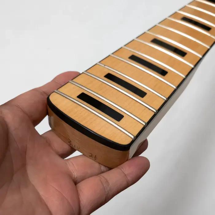 Manche de basse à 5 cordes en érable, 20/21 frettes, à visser, pièce de rechange DIY pour basse, avec ou sans accordeurs