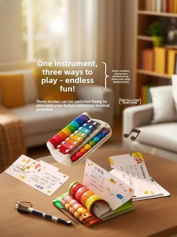 Jouet musical vocal pour bébé, piano accordé à la main, jouet d'éveil musical, entraînement de la motricité fine, bon compagnon pour bébé, cadeau merveilleux pour bébé