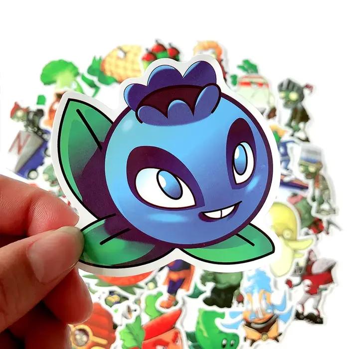 Autocollants pour enfants 50 pièces dessins animés Plants vs. Zombies mignons jeu classique occaions spéciales à offrir