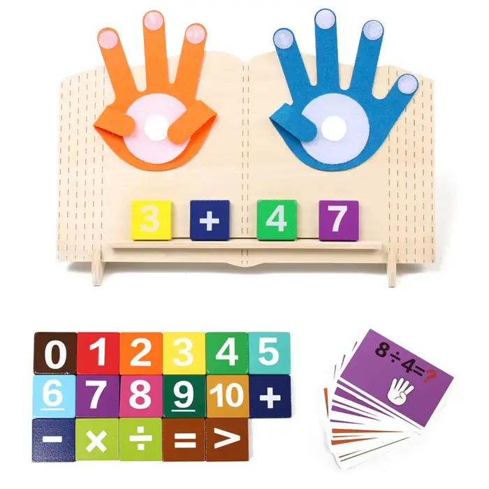 Jouets Montessori pour enfants, chiffres en bois, jouet mathématique, comptage pour enfants, apprentissage précoce, jouets éducatifs, jeu d'intelligence pour tout-petits