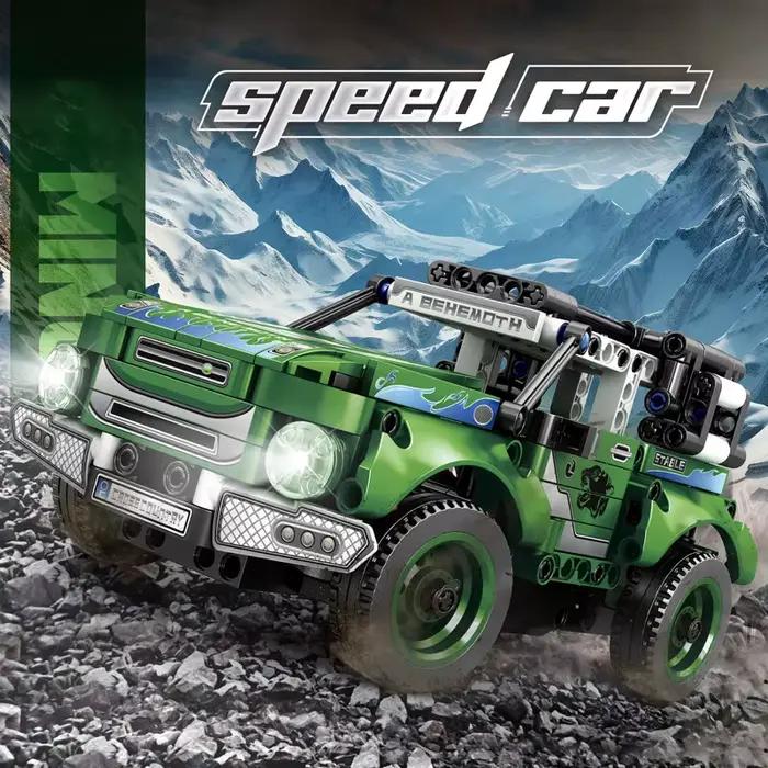 Camion tout-terrain RC à blocs de construction avec télécommande 2.4G