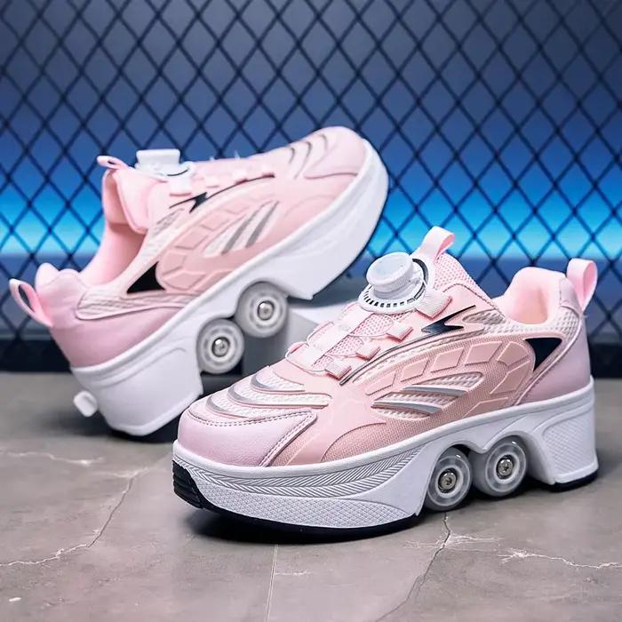 Grands patins à roulettes à quatre roues pour enfants