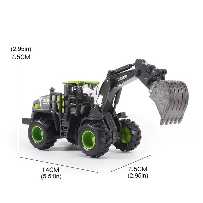 Modèles de jouets de véhicules d'ingénierie en alliage 1:50, pelle en alliage simulée, Bulldozer, rouleau de route, jouet de véhicule d'ingénierie pour garçons de grue