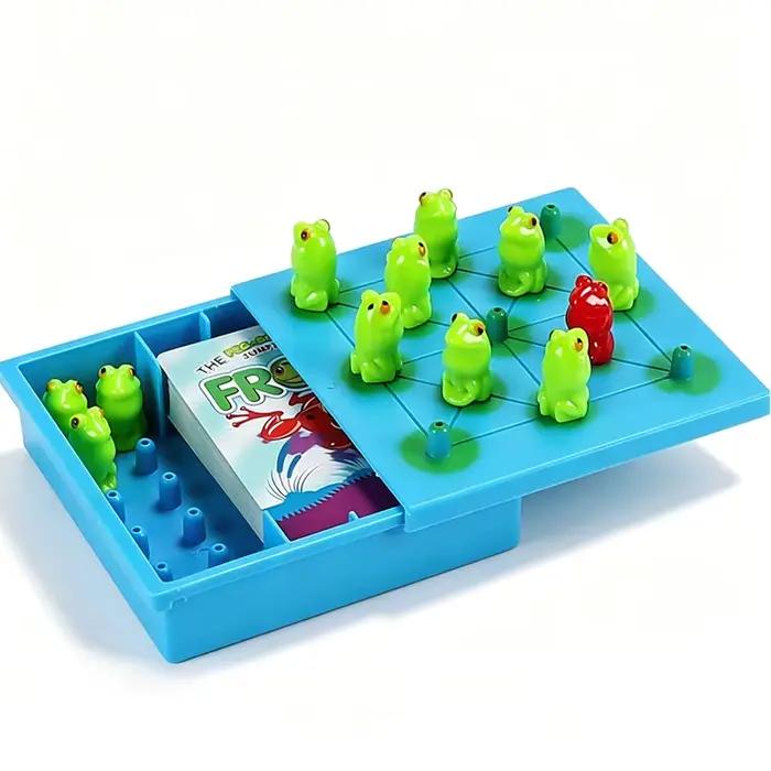 Jeu de Société de Stratégie Frog Hopper Peg Solitaire pour Adultes et Enfants – Défis de Réflexion Logique et Cérébrale – Cadeaux Éducatifs