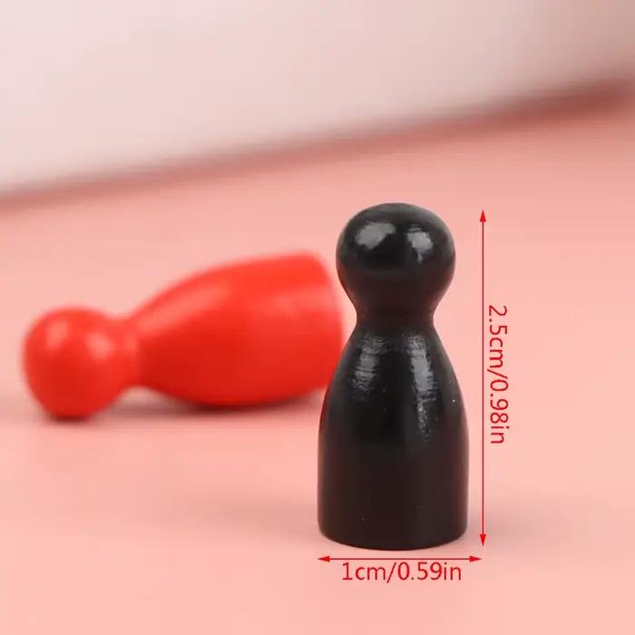 Nouvelles 100 pièces de pions en bois de diamètre standard, accessoires de jeu d'échecs, couleur de marquage.
