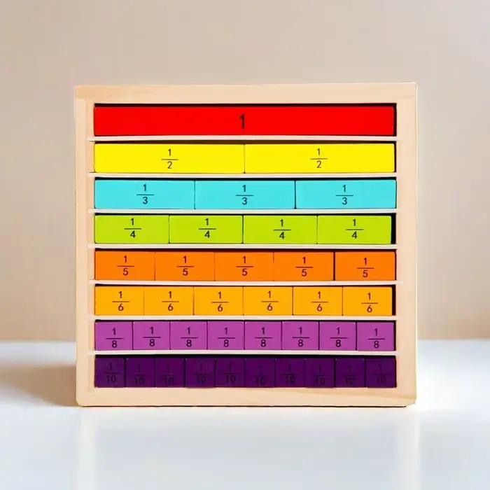 Jouet de Fractions en bois