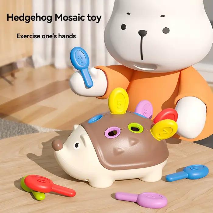 Jouet éducatif pour enfants avec hérisson en peluche