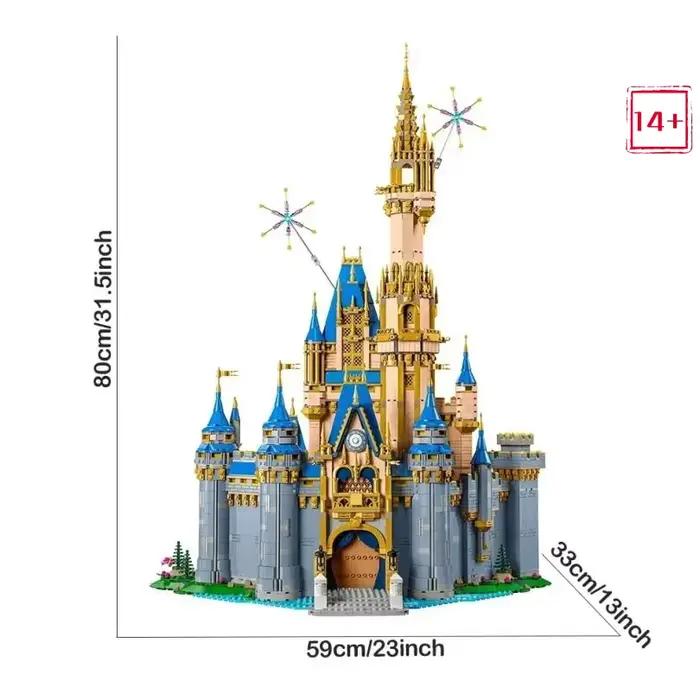 4837 pièces Blocs de construction Disney Castle and Grounds, haute difficulté, briques d'assemblage pour adultes, modèle de construction de films, jouet pour adultes, cadeau