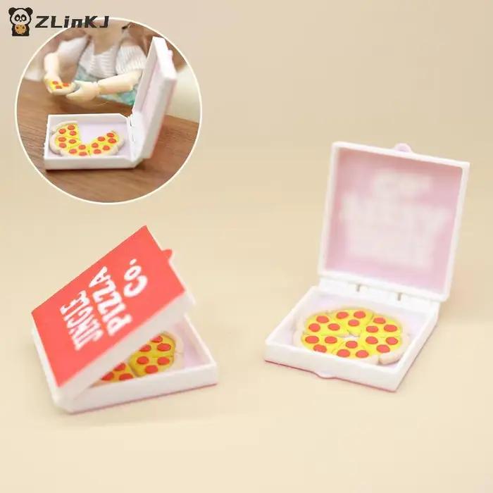 ▶ Mini-pizzas de simulation 1/12 pour maison de poupée avec boîte à pizza