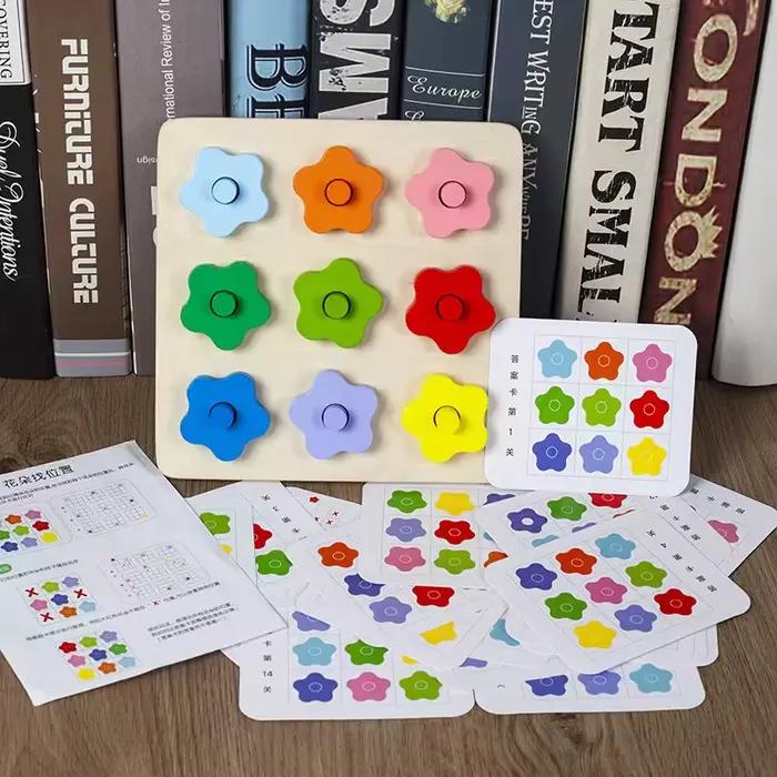 Jeu de découverte de fleurs en bois Border pour enfants