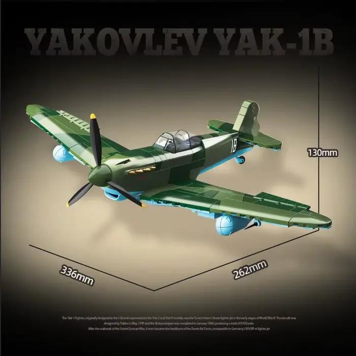 Avion de chasse Yak-1B, blocs de construction, modèles de briques, jouet, série de modèles DIY, jouets de construction éducatifs, cadeaux de Noël
