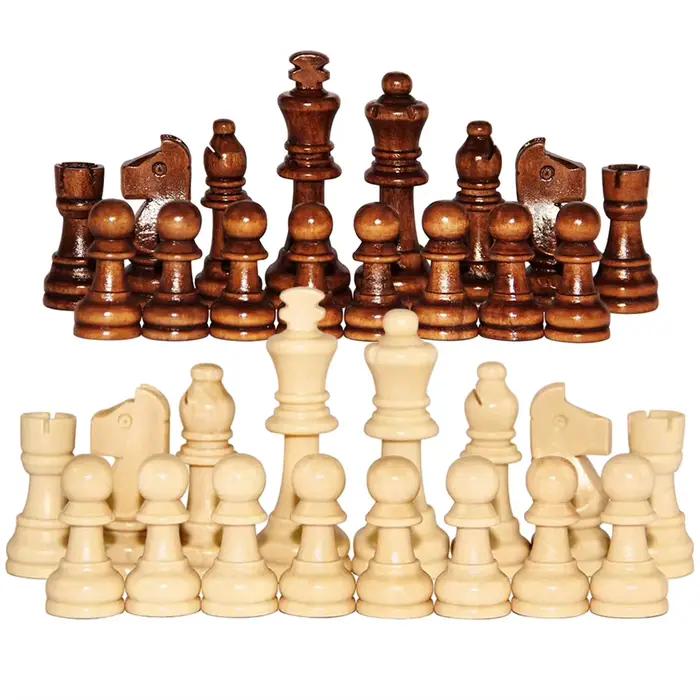 Pions d'échecs en bois Staunton standard pour tournoi